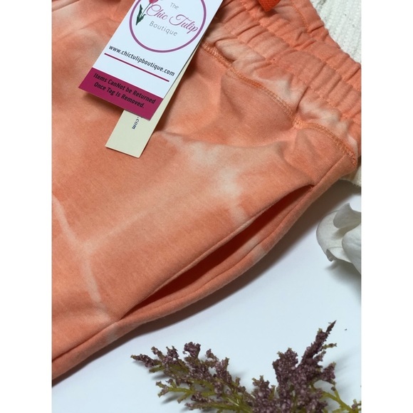 She and sky joggers size L sweatpants cotton knit pants Tie dye pockets joggers - Picture 10 of 14